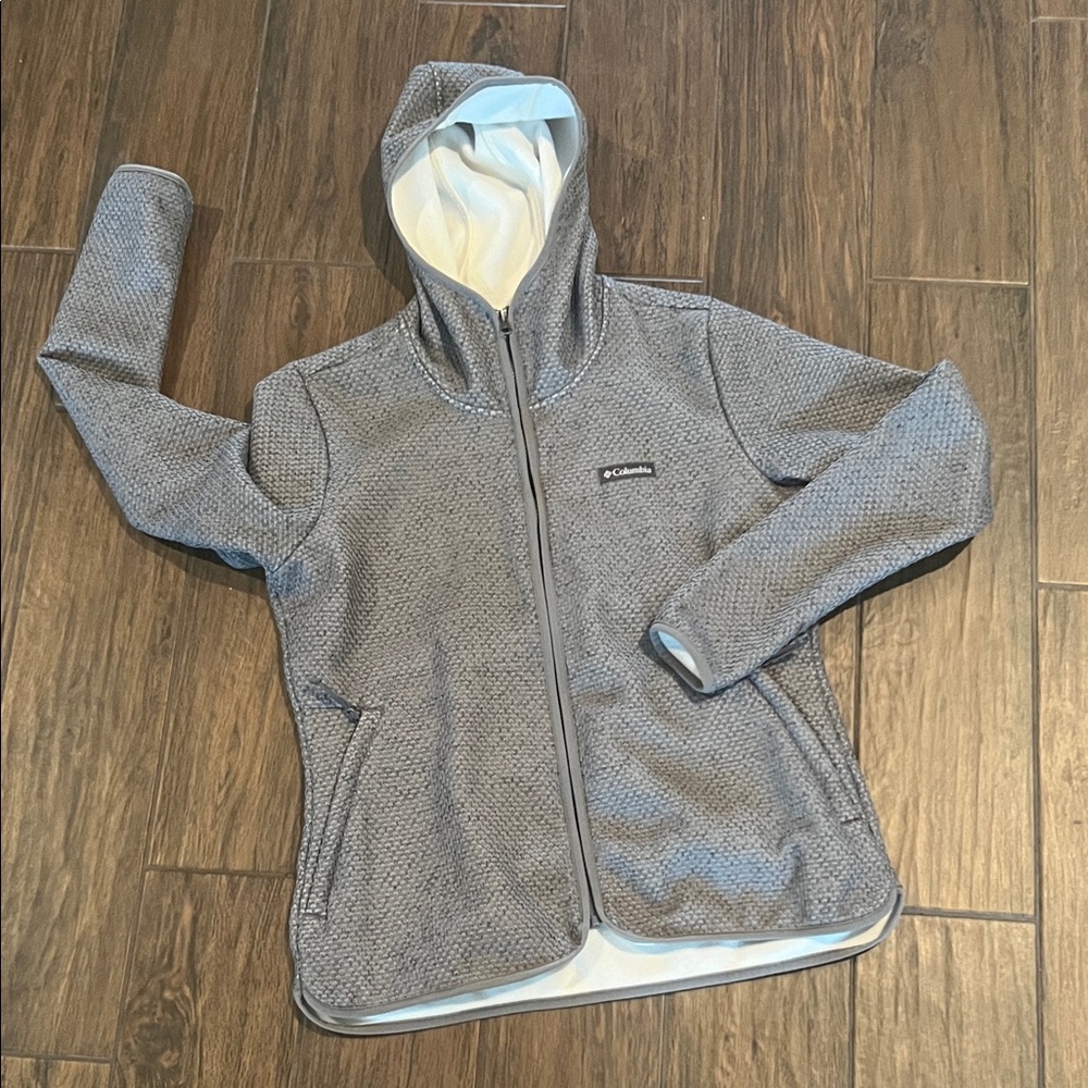 Columbia Textured Gray Hooded Jacket